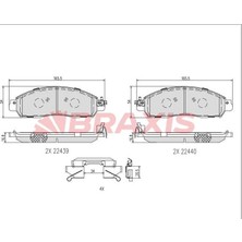 Braxis On Fren Balatası Nıssan Navara D23 Kasa 2.3 4×4 2015-