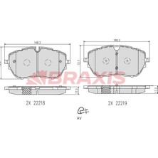 Braxis Fren Balatası On P308 Iı 14  Cap: (330×30)