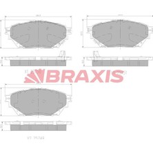 Braxis Fren Balatası On Arka Dısk Uzun Sase 8lı Mıtsubıshı Fuso Canter FE859 12 Euro5 TFB75 TFB85 Temsa Pr