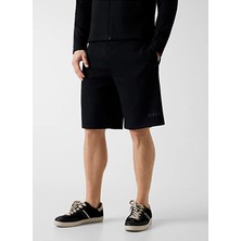 Guess Siyah Erkek Sweat Şort Z6GD02K2845-JBLK Siyah Sweat Şort