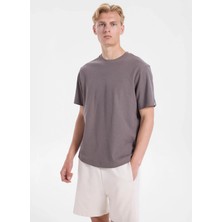 Wrangler Vizon Erkek Regular Fit Fitilli Desen T-Shirt W2610159207 Vizon T-Shirt