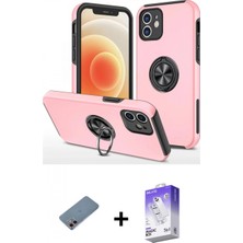 Marsilyan™- iPhone 12 Kılıf Odak Form Prime - Siyah Bilvis 5in1 3D Magic Cam Ekran Koruyucu + Shine Kamera Lens Koruma Cam - Pe