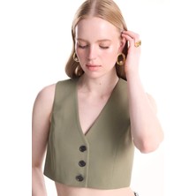 Ted Baker Haki Kadın Şişme Yelek TBWRJC2004