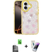 Pileli Store Pilelistore™ iPhone 16 Kılıf Odak Prime - Şeffaf Pasifik Cam Ekran Koruyucu + Raze Metal Kamera Lens - Sh