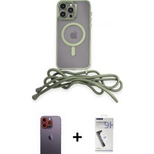 Pileli Store Pilelistore™ iPhone 12 Pro Max Kılıf Eksen Özel Seri - Şeffaf Uv Polymer Nano Ekran Koruyucu + Neon Fosforlu Kamera Lens - Tu