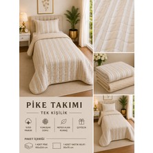 Yatak Örtüsü Tek Kişilik Pike & Battaniye & Ince Yorgan