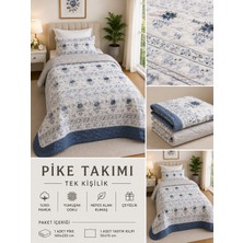 Yatak Örtüsü Tek Kişilik Pike & Battaniye & Ince Yorgan