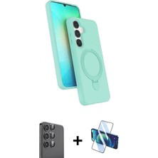 Marsilyan™- Galaxy S25 Kılıf Iz Işık Koleksiyonu - Siyah 3D Antistatik Seramik Nano Ekran Koruyucu + Raze Metal Kamera Lens - Sh
