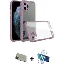 Pileli Store Pilelistore™ iPhone 11 Pro Max Kılıf Nova Asil Özel Seri - Siyah 3D Antistatik Cam Ekran Koruyucu + Rainbow Kamera Lens Koruma Cam - Yl