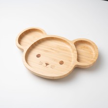 Mirabambino Minik Fare Surat Bambu Bölmeli Tabak Pembe