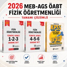 Pegem Akademi Yayıncılık 2026 Meb Ags Öabt Fizik Öğretmenliği Tamamı Çözümlü Türkiye Geneli 1-2-3-4-5-6 Deneme Seti