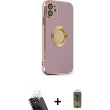 Marsilyan™- iPhone 12 Kılıf Iz Form Serisi - Siyah Joko Magic 5d Hayalet Cam + Kamera Lens Koruma Cam - Sf