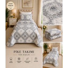 Yatak Örtüsü Tek Kişilik Pike & Battaniye & Ince Yorgan