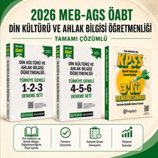 Pegem Akademi Yayıncılık 2026 Meb Ags Öabt Din Kültürü Öğretmenliği Tamamı Çözümlü Türkiye Geneli 1-2-3-4-5-6 Deneme