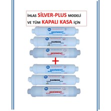 Netsu -İhlas Aura Cebilon Silver ve Tüm Kapalı Kasa Su Arıtma Filtresi,2 takım ön filtre