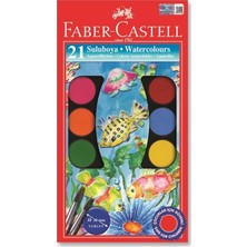 Faber-Castell 21 Renk Büyük Boy Sulu Boya 1 Adet Çocuklar İçin Güvenli Renkli Boyalar Türkiye Menşeli 125021