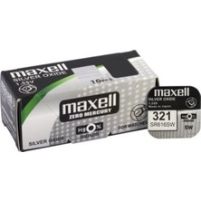 Maxell 321 SR616SW Hafıza Saat Pili 10 Adet 1,2 V Alkalin Kapasite 15 mAh