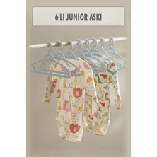 Popüler Sepet 6’lı Bebek Askısı & Bebek Gardırop Askısı Gri Set