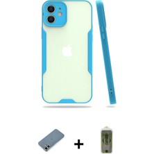 Marsilyan™- iPhone 12 Kılıf Atlas Asil Serisi - Siyah Joko Magic 5d Hayalet Cam + Metal Kamera Lens Koruma Cam - Akyl