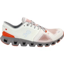 On Running On Cloud x 3 6098252 Kadın Spor Ayakkabı Beyaz Turuncu Sparksole