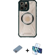 Pileli Store Pilelistore™ iPhone 13 Pro Kılıf Kutup Modern - Siyah 3D Antistatik Seramik Nano Ekran Koruyucu + Shine Kamera Lens Koruma Cam - Gı