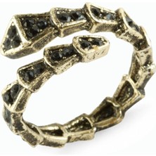 İlkyaz Fashion Yılan Taşlı Metal Yüzük