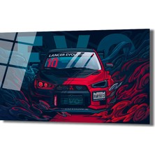 GLAZELLA Lancer Evolution x Cam Tablo: Hızın ve Gücün Sanatsal Yansıması