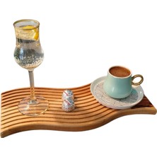 Mobika Home Kayın Ahşap Sunumluk, Cnc Desenli Ahşap, Dekoratif Ahşap, Sunum Tahtası