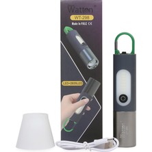 My Best Store 750 Lümen Şarjlı Kamp Feneri Type-C LED Aydınlatma Güçlü Taşınabilir Işık WT-298