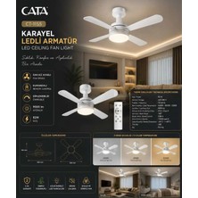 Banum Luxury Modern Tasarımı, Güçlü Aydınlatması ve Sessiz Çalışma Özelliği Karayel Ledli Tvan Vantilatörü