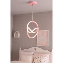 UltraMint Modern Pembe Renk Beyaz LED Sarkıt Avize, Salon, Mutfak ve Hol Için