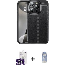 Pileli Store Pilelistore™ iPhone 16 Pro Max Kılıf Doruk Klasik Özel Seri - Siyah Joko Magic 5d Cam + Bilvis Titan Kamera Lens - Sh