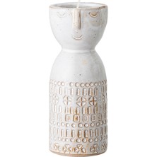 Warm Design Gri Porselen Vazo 14 cm Modern Dekoratif Vazo Şık Salon Ofis Ev Dekoru