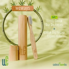 Weways Bambu Diş Fırçası ve Bambu Stant (Düz Sap-Soft Uç)