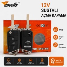 Inwells 12V Açma Kapama Uzaktan Kumanda Seti Sustalı Anahtar Merkezi Kilit Kontrol Sistemi
