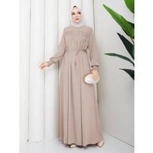 Asia Collection Önü Büzgülü Tesettür Elbise