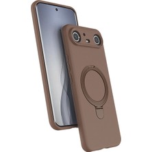 Tekno Grup Tecno Spark Slim 5g Kılıf M-Safe Şarj Özellikli Standlı Samara Kapak-Desert Gold