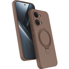 Tekno Grup Xiaomi Poco X8 Pro Max Kılıf M-Safe Şarj Özellikli Standlı Samara Kapak-Desert Gold