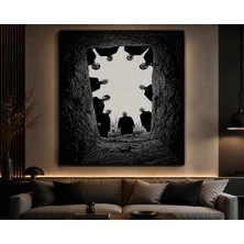 Othello Art Mezardan Bakış Gotik Kanvas Tablo – Siyah Beyaz Karanlık Sanat Duvar Dekoru – Gothic Horror Poster