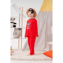 Babydonat Korsan Desenli Çanta ve Maskeli % 100 Pamuk Erkek Çocuk Pijama Takımı