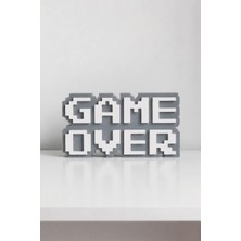 Craftopya Game Over Masaüstü ve Duvar Dekoru - Retro 8-Bit Pixel Tasarım Yapışkanlı Oyuncu Odası Dekoru