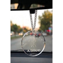 Mio Life Adige Çerkes Armalı Araba Dikiz Aynası Süsü - 3 mm Kalın Pleksi Lazer Kazıma Araç Içi Aksesuar - 12 cm