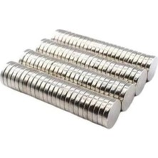 Elektronikçim 50 Adet 10X2MM Yuvarlak Neodyum Mıknatıs Güçlü Magnet Nikel Kaplamalı ELK-IEGCX47