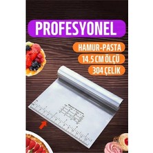 Elektronikçim Hamur Kesici Spatula Profesyonel 304 Paslanmaz Çelik 721183 ELK-IEGCX47