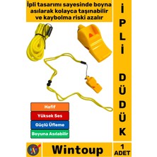 Wintoup #düdük Premium Hafif Kamp Outdoor Dağcılık Avcılık Köpek Eğitimi Futbol Basketbol Voleybol Yüzme Atletizm Hakem Maç Antrenman Yüksek Sesli Güçlü Üflemeli Boyuna Asılabilir Ipli Düdük