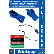 Wintoup #düdük Premium Hafif Kamp Outdoor Dağcılık Avcılık Köpek Eğitimi Futbol Basketbol Voleybol Yüzme Atletizm Hakem Maç Antrenman Yüksek Sesli Güçlü Üflemeli Boyuna Asılabilir Ipli Düdük