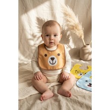 Babydonat Beary Friends 3'lü Paket Sıvı Geçirmez Leke Tutmaz Silinebilir Ayıcık Figürlü Bebek Mama Önlüğü Seti - Premium Konfor 0-12 Ay