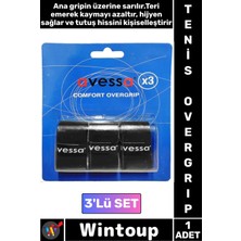 Wintoup #tenis Profesyonel Uzun Ömürlü Sıcak Nemli Hava Ter Emici Kayma Önleyici Tam Konforlu Tutuş Vuruş Desteği Spor Antrenman Tenis Overgrip 3'lü Set