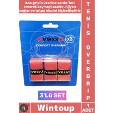 Wintoup #tenis Profesyonel Uzun Ömürlü Sıcak Nemli Hava Ter Emici Kayma Önleyici Tam Konforlu Tutuş Vuruş Desteği Spor Antrenman Tenis Overgrip 3'lü Set