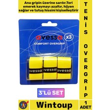 Wintoup #tenis Profesyonel Uzun Ömürlü Sıcak Nemli Hava Ter Emici Kayma Önleyici Tam Konforlu Tutuş Vuruş Desteği Spor Antrenman Tenis Overgrip 3'lü Set